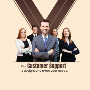 Professional customer support team in business attire