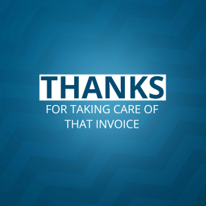 Image displaying a thank you message for invoice payment
