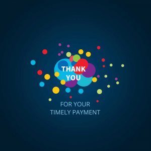 Colorful graphic with 'Thank You' text and scattered circles.