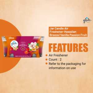 Glade Hawaiian Breeze/Vanilla Passion Fruit Jar Candle Air Freshener