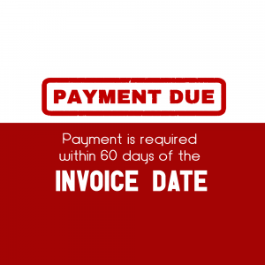 Red 'Payment Due' stamp and text on white background