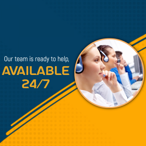 Customer support representatives wearing headsets, ready to assist.