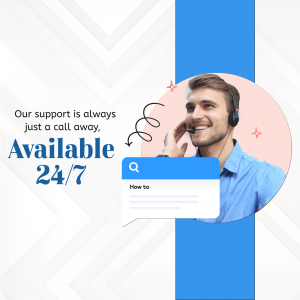 Man with headset providing customer support