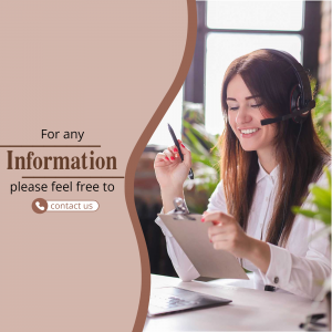 Smiling customer support representative with headset and clipboard