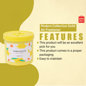 Yellow Mini SOO air freshener in a jar with lemon design