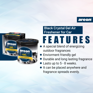 Areon Black Crystal Gel Air Freshener for Car