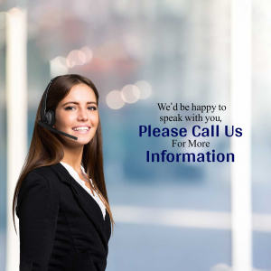 Smiling customer support representative wearing a headset