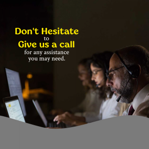 Customer support representatives wearing headsets working at computers.