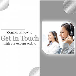 Two customer support representatives wearing headsets smiling and assisting customers.