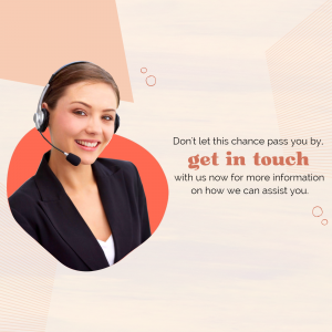 Smiling customer support representative wearing a headset