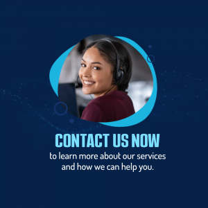 A smiling customer support representative wearing a headset.