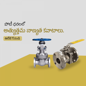 Two industrial ball valves, one upright and one side view, on a light gray background.