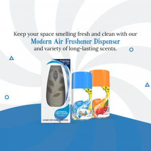 Image of a Modern Air Freshener Dispenser with refill cans