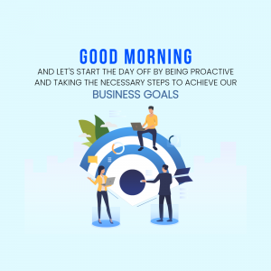 Illustration of people working towards business goals with a target graphic.