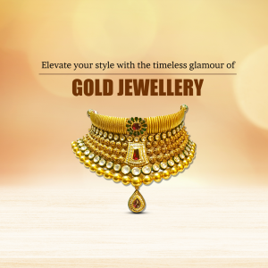 Close-up of a stunning gold necklace with intricate detailing.
