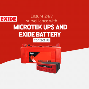 Exide Microtek UPS and Battery for uninterrupted power supply