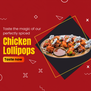 Close-up of Chicken Lollipops with dipping sauce on a plate