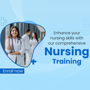 Image of a nurse promoting a nursing training program