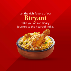 Close-up of a flavorful Biryani dish in a traditional bowl.