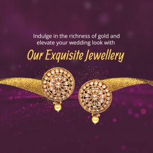 Close-up of gold earrings with intricate designs, perfect for weddings.