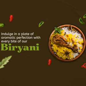 A close-up of a plate of Biryani with chicken, rice, and spices.