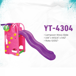 Colorful plastic slide for children with climbing steps