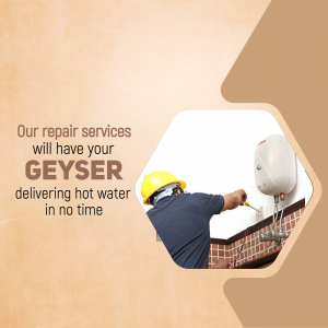 A repairman fixing a geyser