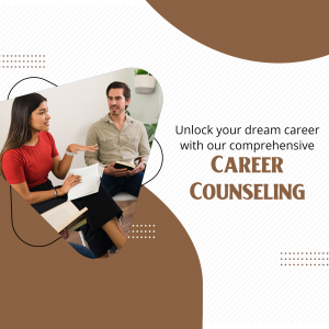 Two professionals discussing career options during a counseling session.