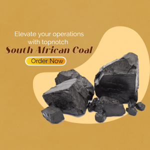 Image of South African coal with text promoting operations elevation and an order now button.