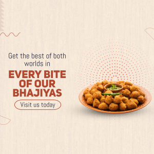 A plate of delicious Bhajiyas with a dipping sauce.