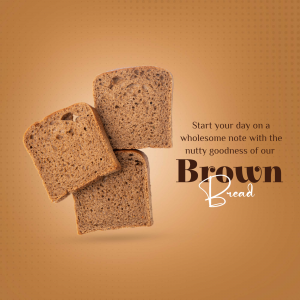 Sliced brown bread with text promoting its wholesomeness