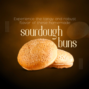 Close-up of golden brown sourdough buns on a dark background