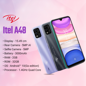 itel A48 smartphone with specifications