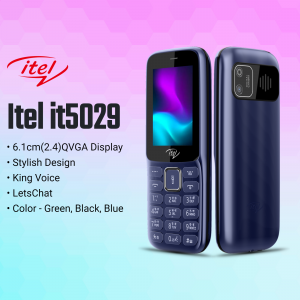 Itel it5029 mobile phone with display and back view