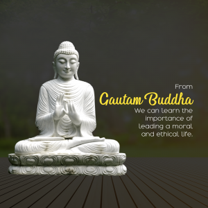 Statue of Gautam Buddha in a meditative pose