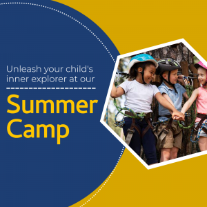 Children enjoying a ropes course at summer camp