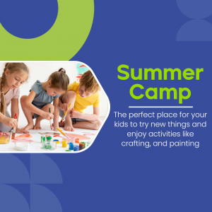 Children painting at summer camp