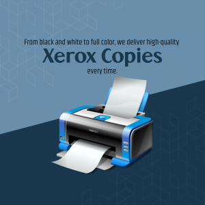 Xerox printer producing a copy