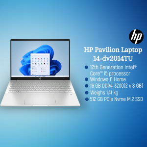 HP Pavilion Laptop with Windows 11 displayed on screen