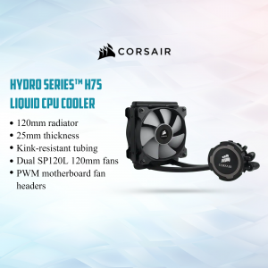 Corsair Hydro Series H75 Liquid CPU Cooler product shot
