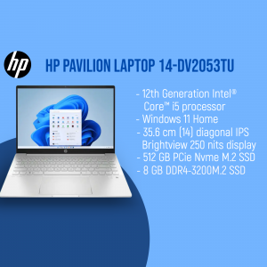 HP Pavilion 14-dv2053tu laptop with Windows 11 display