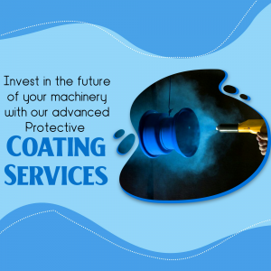 Image of protective coating being applied to machinery part