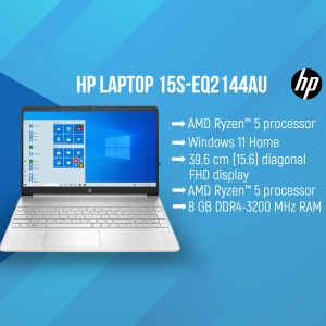 HP Laptop 15s-eq2144au with Windows 11 and Ryzen 5 processor
