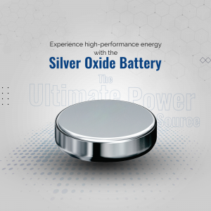 Silver Oxide Battery with a futuristic background