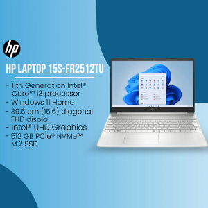 HP Laptop 15s-fr2512tu with Intel Core i3 processor and Windows 11 Home