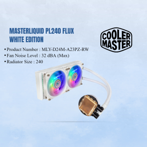 Cooler Master MasterLiquid PL240 Flux White Edition Liquid CPU Cooler