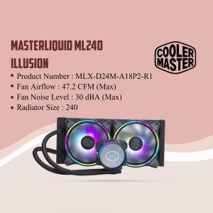 Cooler Master MasterLiquid ML240 Illusion RGB Liquid CPU Cooler