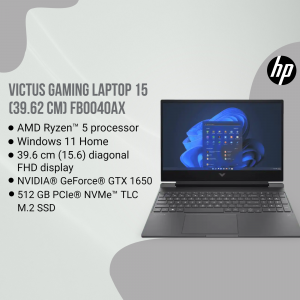 HP Victus Gaming Laptop 15 with Ryzen 5 processor and GeForce GTX 1650