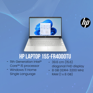 HP Laptop 15s-fr4000tu with Windows 11 display