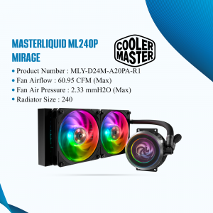 Cooler Master MasterLiquid ML240P Mirage RGB Liquid CPU Cooler
